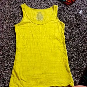 Yellow patterned tank top